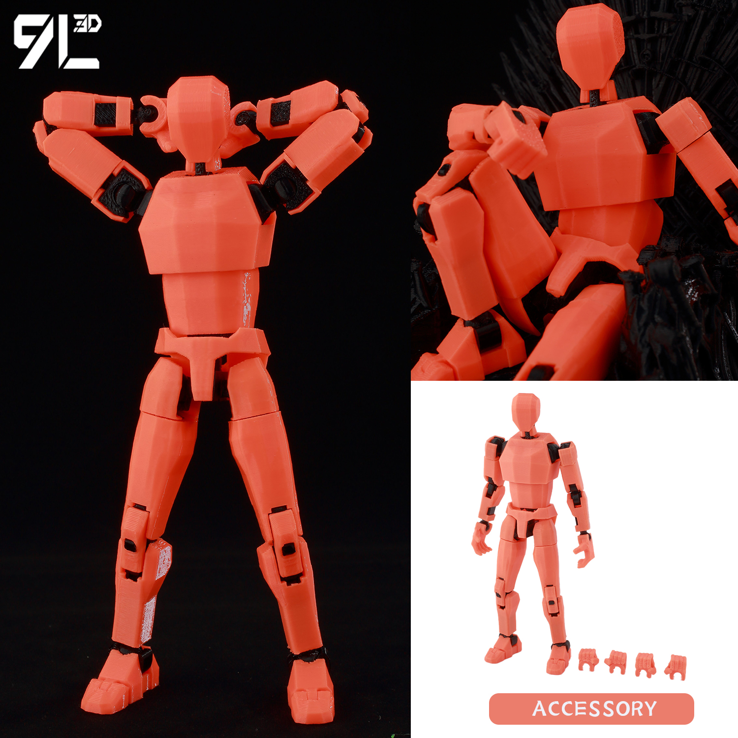 Diy Robot Electronics Kit - 9L 3D Printed Articulated Dummy13 Lucky13