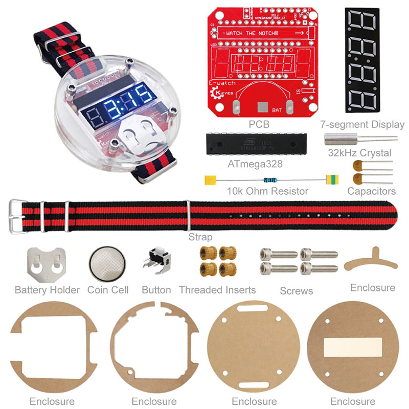 Single Chip LED Kit Clock DIY  - Diy Electronics Kits review and price