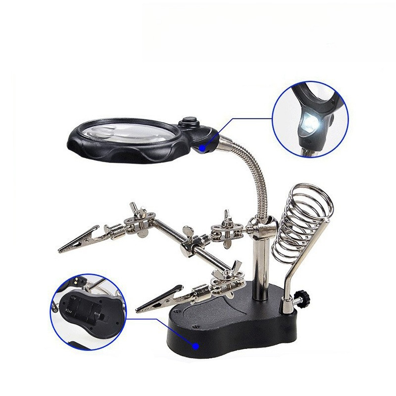 Lighted Magnifying Glass with  - Diy Electronics Workstation review and price