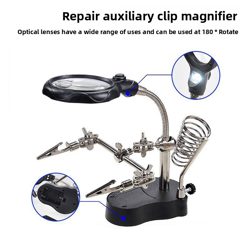 Lighted Magnifying Glass with  - Diy Electronics Workstation review and price