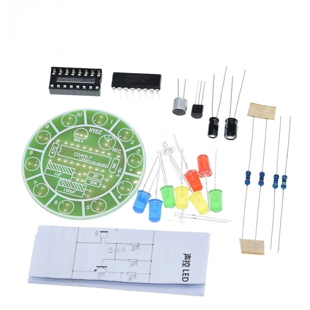 CD4017 Colorful Voice Control  - Diy Electronics News review and price