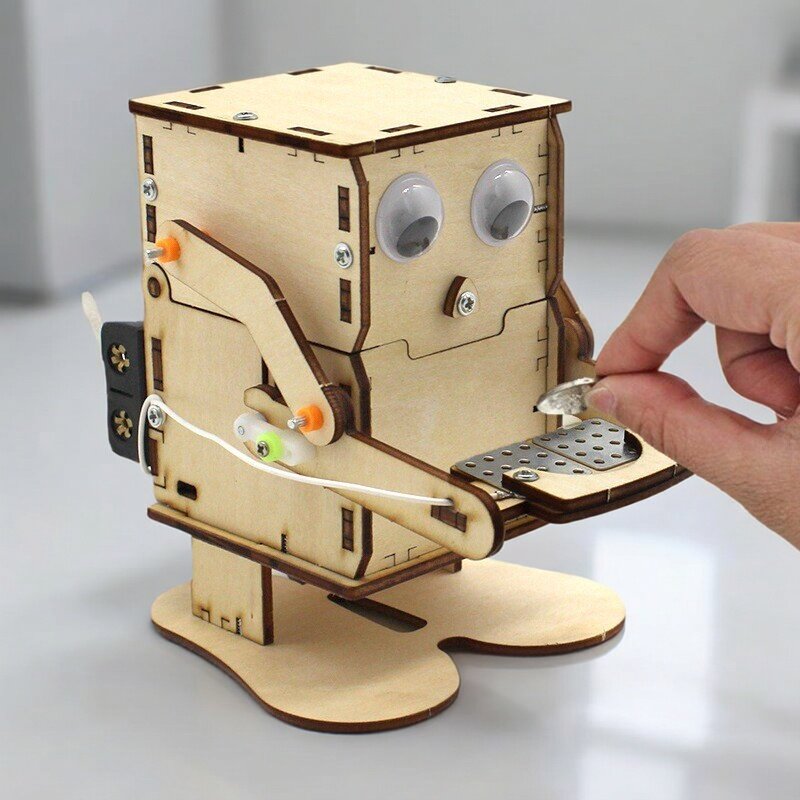 Wooden Assemble DIY Robot Eati - Diy Robot Electronics Kit review and price