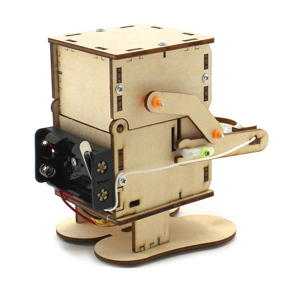 Wooden Assemble DIY Robot Eati - Diy Robot Electronics Kit review and price