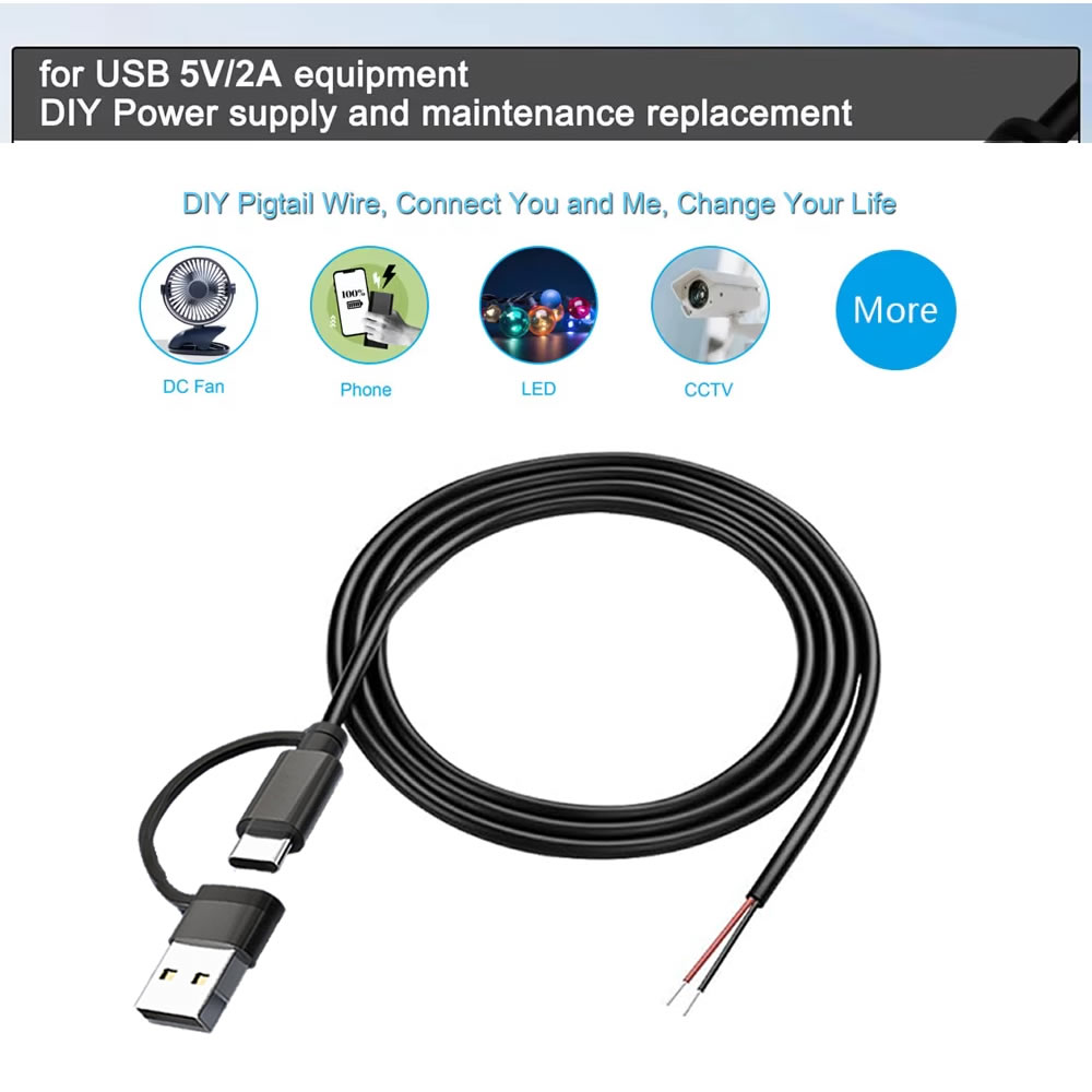 DC 2 Pin Power Cable USB and T - Diy Robot Electronics Kit review and price