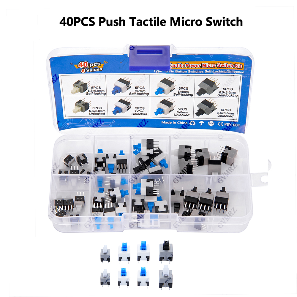 40PCS 8Values Push Tactile Mic - Diy Electronics Supplies review and price