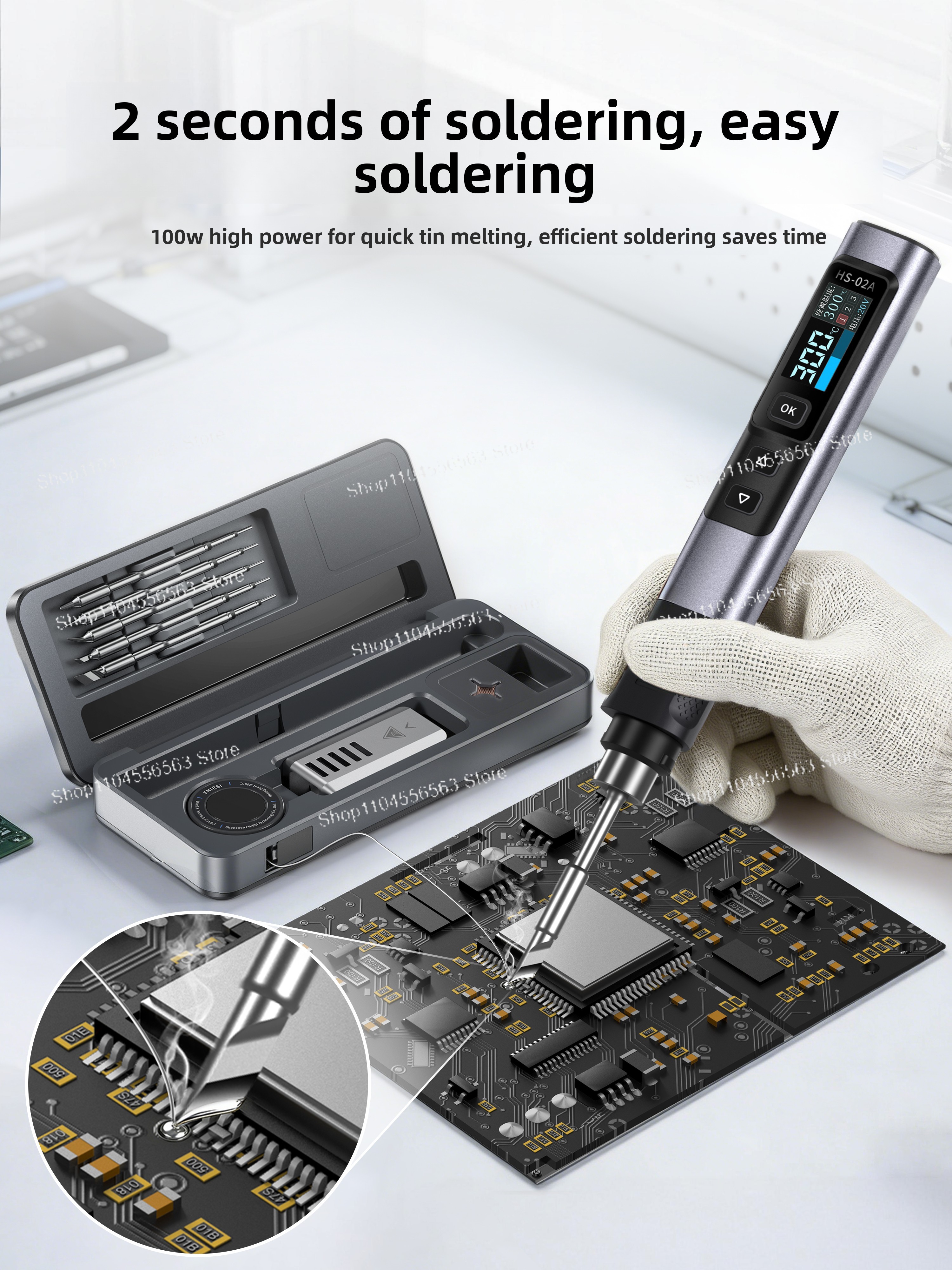 Smart Soldering Iron Kit HS02  - Diy Electronics Workstation review and price