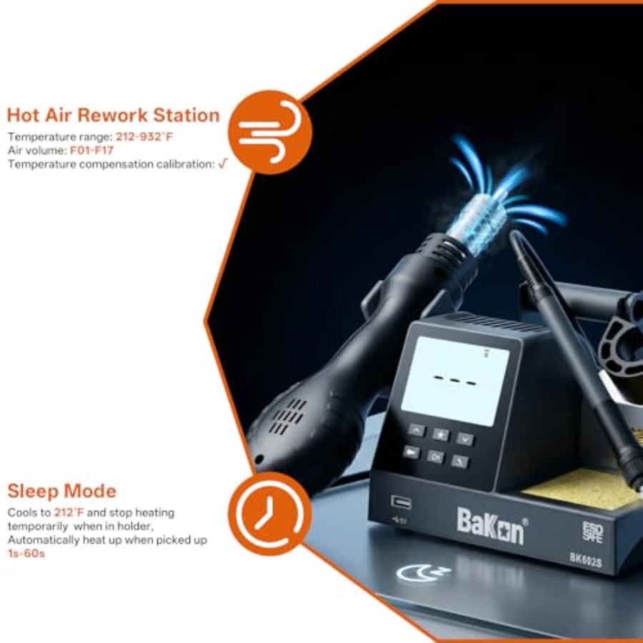 BK602S 2 in1 Soldering Iron Ho - Diy Electronics Workstation review and price